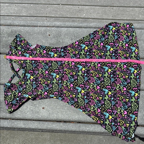 Joyce Concept Girl’s Black Dress, Matching Shorts, Hearts, Flowy, Soft, Size 4 - Picture 8 of 17